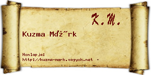 Kuzma Márk névjegykártya
