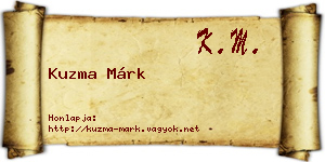 Kuzma Márk névjegykártya