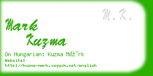 mark kuzma business card